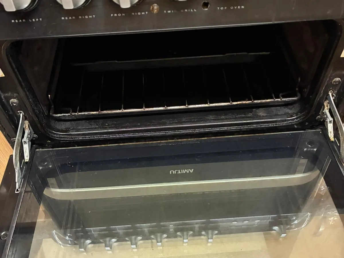 Oven grill cleaned to a sparkling finish